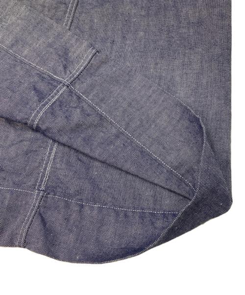 45R（フォーティファイブ・アール）45R (フォーティファイブ・アール) シャンブレーワンピース ブルーの古着・服飾アイテム