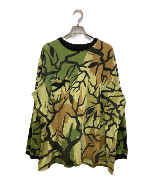 PREDATOR CAMOUFLAGE（プレデター カモフラージュ）PREDATOR CAMOUFLAGE (プレデター カモフラージュ) プレデターカモロングスリーブカットソー ブラウン サイズ:XXLの古着・服飾アイテム