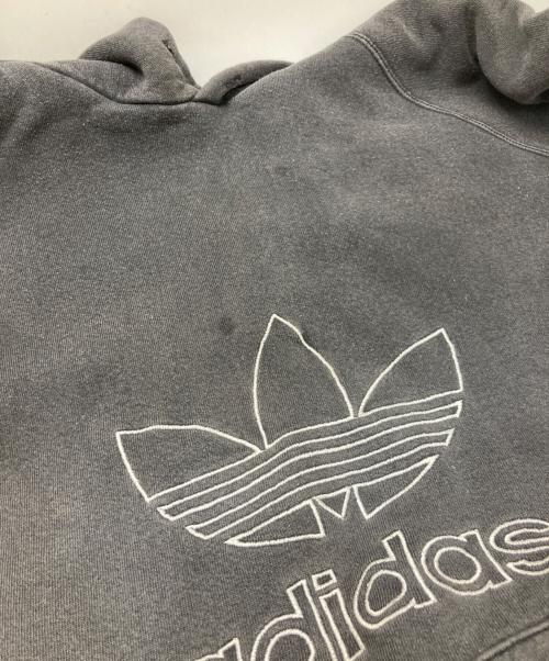 adidas（アディダス）adidas (アディダス) トレフォイルロゴパーカー ブラック サイズ:XLの古着・服飾アイテム