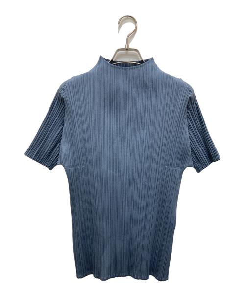 PLEATS PLEASE（プリーツプリーズ）PLEATS PLEASE (プリーツプリーズ) プリーツカットソー ブルー サイズ:3の古着・服飾アイテム