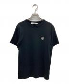 maison kitsuneメゾンキツネ）の古着「グレーフォクスヘッドロゴTシャツ」｜ブラック
