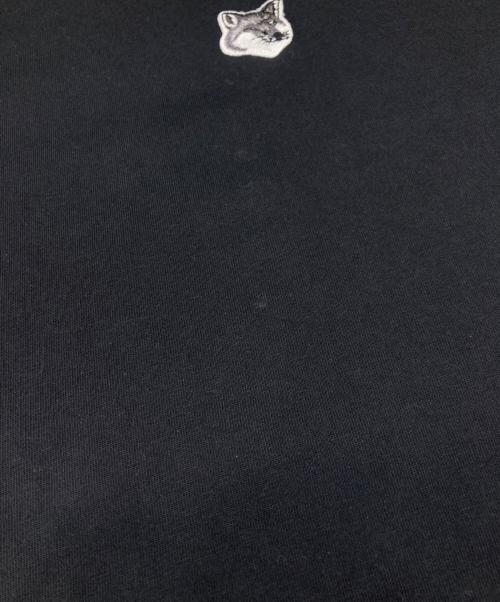 maison kitsune（メゾンキツネ）maison kitsune (メゾンキツネ) グレーフォクスヘッドロゴTシャツ ブラック サイズ:XXSの古着・服飾アイテム
