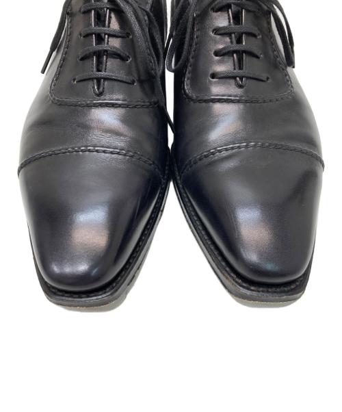 Perfetto（ペルフェット）Perfetto (ペルフェット) キャップトゥ内羽根ドレスシューズ ブラック サイズ:7の古着・服飾アイテム