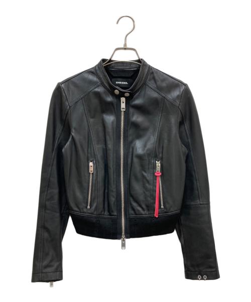 DIESEL（ディーゼル）DIESEL (ディーゼル) レザージャケット ブラック サイズ:XSの古着・服飾アイテム