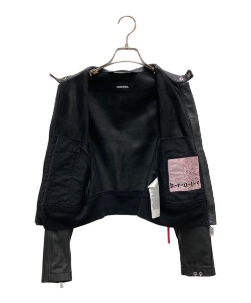 DIESEL（ディーゼル）DIESEL (ディーゼル) レザージャケット ブラック サイズ:XSの古着・服飾アイテム