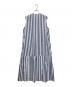 GALERIE VIE (ギャルリーヴィー) ストライプブロード プリーツワンピース ブルー サイズ:FREE：8000円