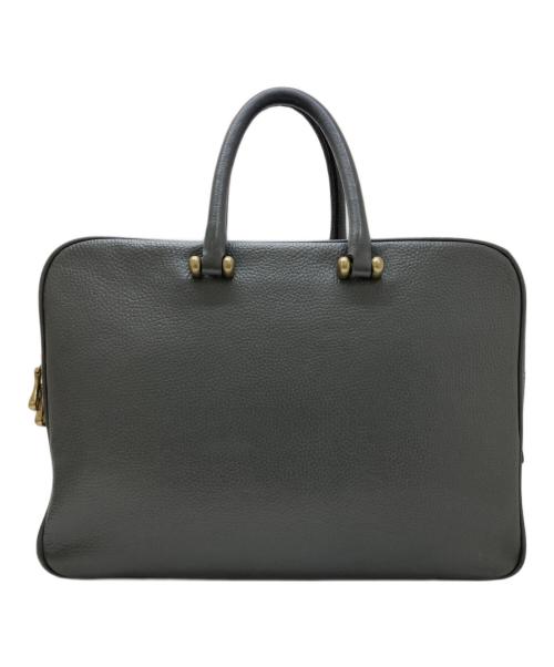 TOFF&LOADSTONE（トフアンドロードストーン）TOFF&LOADSTONE (トフアンドロードストーン) レザーブリーフケース グレーの古着・服飾アイテム