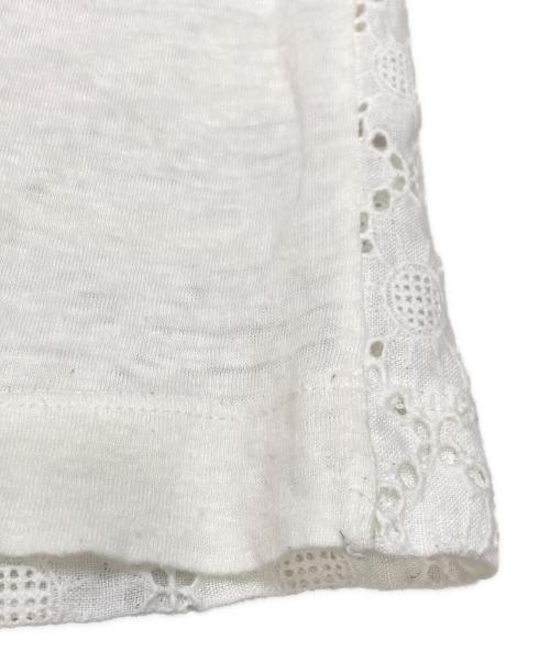 45R（フォーティファイブ・アール）45R (フォーティファイブ・アール) リネン天竺のカットワークテントTシャツ ホワイト サイズ:1の古着・服飾アイテム