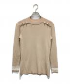 BORDERS at BALCONYボーダーズアットバルコニー）の古着「パールニット」｜ブラウン