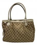 GUCCIグッチ）の古着「GGキャンバスハンドバッグ」｜ベージュ