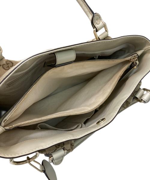 GUCCI（グッチ）GUCCI (グッチ) GGキャンバスハンドバッグ ベージュの古着・服飾アイテム