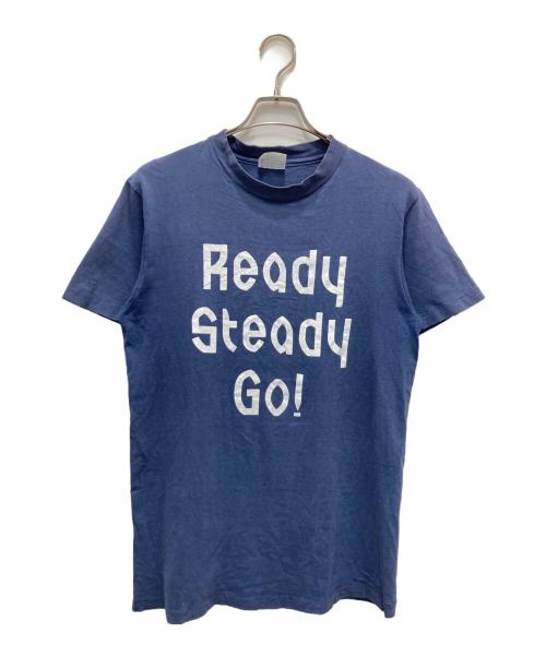 Hanes（ヘインズ）Hanes (ヘインズ) 80S ''Ready Steady Go !''プリントTシャツ ネイビー サイズ:Mの古着・服飾アイテム