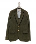 maison kitsuneメゾンキツネ）の古着「金釦コーデュロイテーラードジャケット」｜グリーン