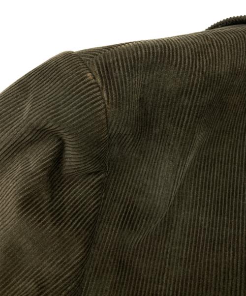 maison kitsune（メゾンキツネ）MAISON KITSUNE (メゾンキツネ) 金釦コーデュロイテーラードジャケット グリーン サイズ:Sの古着・服飾アイテム