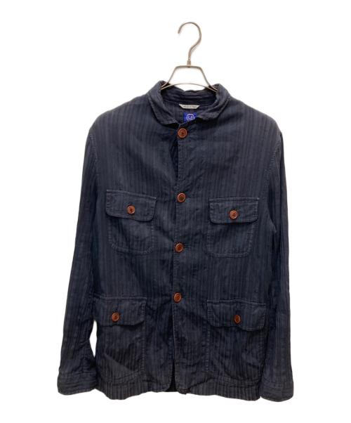 C.P COMPANY（シーピーカンパニー）C.P COMPANY (シーピーカンパニー) コットンリネンジャケット ネイビー サイズ:Lの古着・服飾アイテム