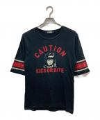 Hysteric Glamourヒステリックグラマー）の古着「5分丈Ｔシャツ」｜ブラック