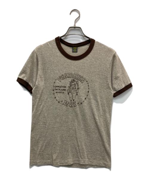 JERZEES（ジャージーズ）JERZEES (ジャージーズ) リンガーTシャツ ベージュ サイズ:M38-40の古着・服飾アイテム