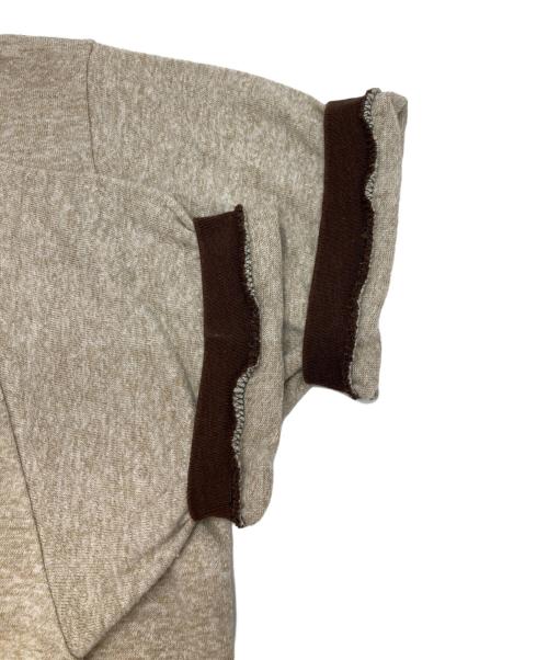 JERZEES（ジャージーズ）JERZEES (ジャージーズ) リンガーTシャツ ベージュ サイズ:M38-40の古着・服飾アイテム