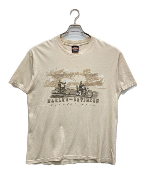 HARLEY-DAVIDSON（ハーレーダビッドソン）HARLEY-DAVIDSON (ハーレーダビッドソン) Tシャツ ベージュ サイズ:Lの古着・服飾アイテム