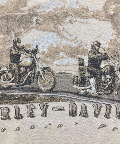 HARLEY-DAVIDSON（ハーレーダビッドソン）HARLEY-DAVIDSON (ハーレーダビッドソン) Tシャツ ベージュ サイズ:Lの古着・服飾アイテム