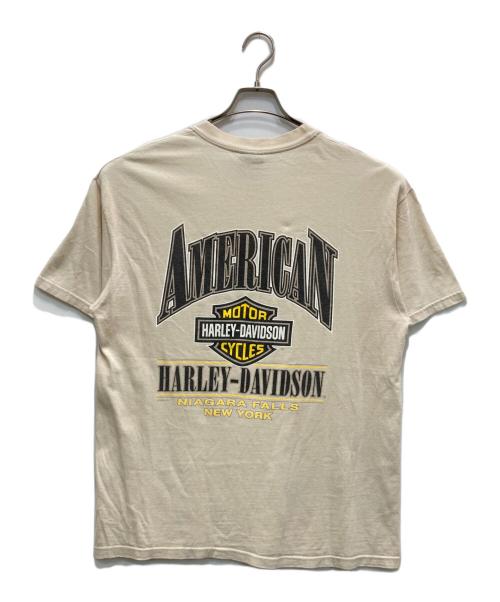 HARLEY-DAVIDSON（ハーレーダビッドソン）HARLEY-DAVIDSON (ハーレーダビッドソン) Tシャツ ベージュ サイズ:Lの古着・服飾アイテム