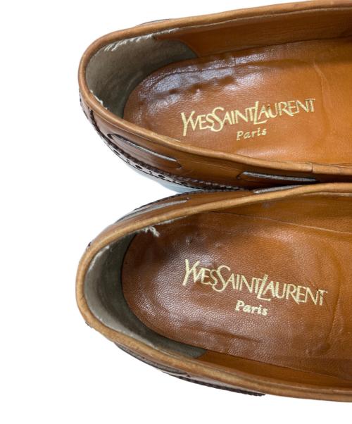Yves Saint Laurent（イヴサンローラン）Yves Saint Laurent (イヴサンローラン) ウィングチップタッセルローファー ブラウン サイズ:25 1/2の古着・服飾アイテム