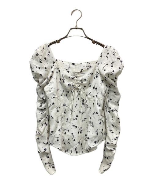 Lily Brown（リリーブラウン）Lily Brown (リリーブラウン) フラワープリントブラウス ホワイト サイズ:FREEの古着・服飾アイテム