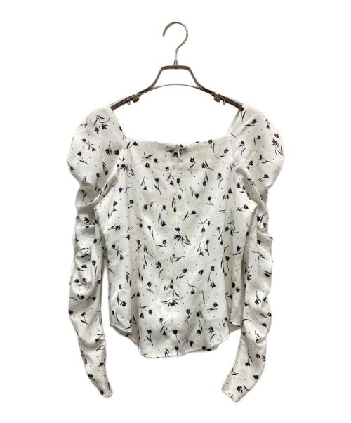 Lily Brown（リリーブラウン）Lily Brown (リリーブラウン) フラワープリントブラウス ホワイト サイズ:FREEの古着・服飾アイテム
