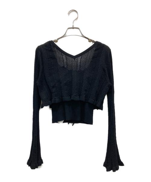 Snidel（スナイデル）Snidel (スナイデル) カーデsetニットキャミ ブラック サイズ:FREE 未使用品の古着・服飾アイテム