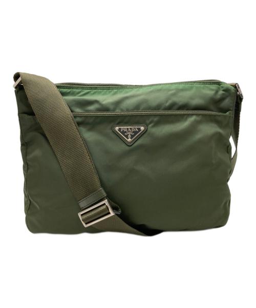 PRADA（プラダ）PRADA (プラダ) ナイロンショルダーバッグ グリーンの古着・服飾アイテム