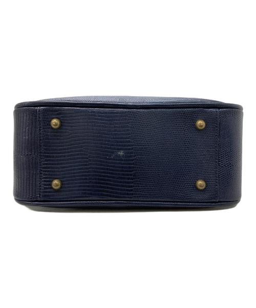 TOFF&LOADSTONE（トフアンドロードストーン）TOFF&LOADSTONE (トフアンドロードストーン) ミニヨン リザードハンドバッグ ネイビーの古着・服飾アイテム