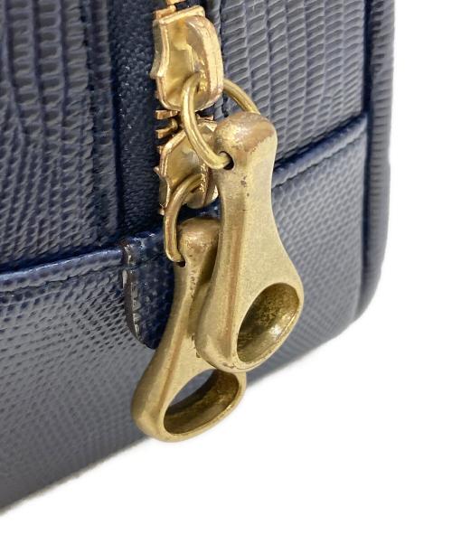 TOFF&LOADSTONE（トフアンドロードストーン）TOFF&LOADSTONE (トフアンドロードストーン) ミニヨン リザードハンドバッグ ネイビーの古着・服飾アイテム