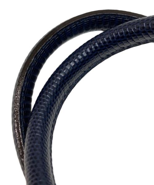 TOFF&LOADSTONE（トフアンドロードストーン）TOFF&LOADSTONE (トフアンドロードストーン) ミニヨン リザードハンドバッグ ネイビーの古着・服飾アイテム