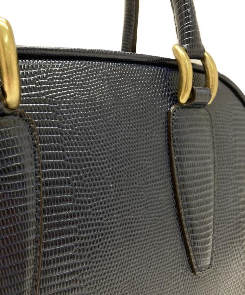 TOFF&LOADSTONE（トフアンドロードストーン）TOFF&LOADSTONE (トフアンドロードストーン) ミニヨン リザードハンドバッグ ネイビーの古着・服飾アイテム