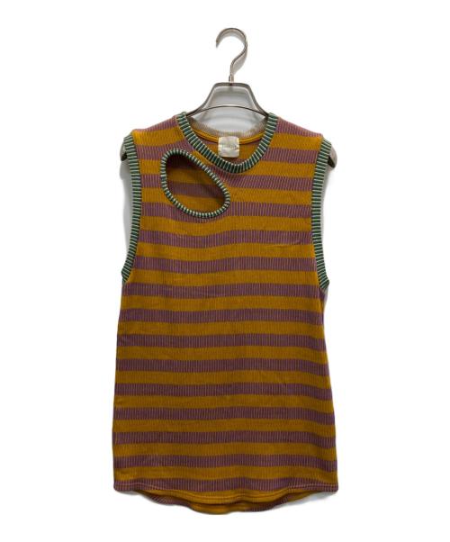 jonnlynx（ジョンリンクス）jonnlynx (ジョンリンクス) PIANO DUO HOLE TANK オレンジ サイズ:Fの古着・服飾アイテム