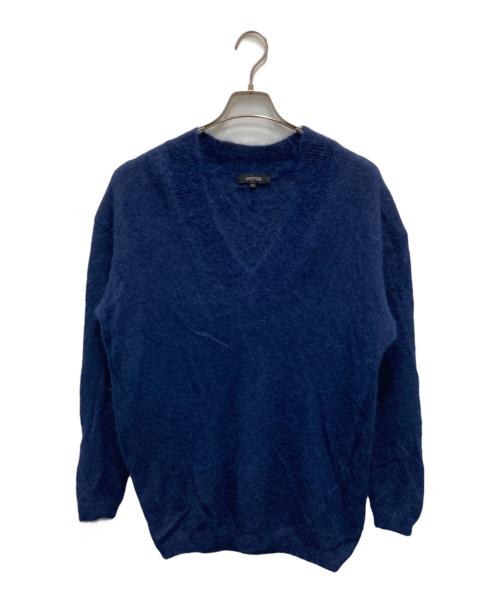 UNTITLED（アンタイトル）UNTITLED (アンタイトル) スーリーアルパカ混Vネックニット ネイビー サイズ:2の古着・服飾アイテム