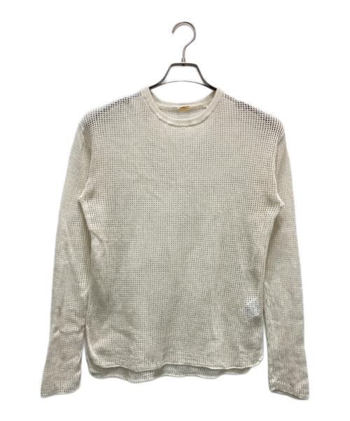 MUSE de Deuxieme Classe（ミューズ ドゥーズィエム クラス）MUSE de Deuxieme Classe (ミューズ ドゥーズィエム クラス) Lily Linen アゼ プルオーバーニット アイボリー サイズ:不明（実寸参照）の古着・服飾アイテム