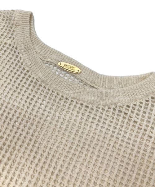 MUSE de Deuxieme Classe（ミューズ ドゥーズィエム クラス）MUSE de Deuxieme Classe (ミューズ ドゥーズィエム クラス) Lily Linen アゼ プルオーバーニット アイボリー サイズ:不明（実寸参照）の古着・服飾アイテム