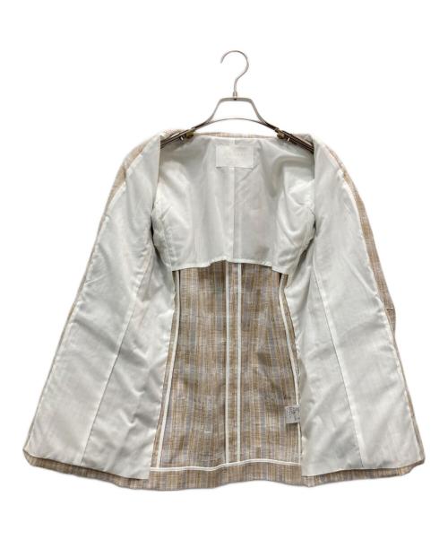 BALLSEY（ボールジィ）BALLSEY (ボールジィ) カラープラッドツイード ダブルブレストジャケット ブラウン サイズ:36の古着・服飾アイテム