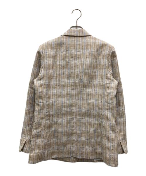 BALLSEY（ボールジィ）BALLSEY (ボールジィ) カラープラッドツイード ダブルブレストジャケット ブラウン サイズ:36の古着・服飾アイテム