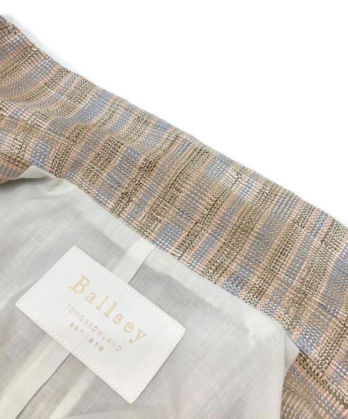BALLSEY（ボールジィ）BALLSEY (ボールジィ) カラープラッドツイード ダブルブレストジャケット ブラウン サイズ:36の古着・服飾アイテム