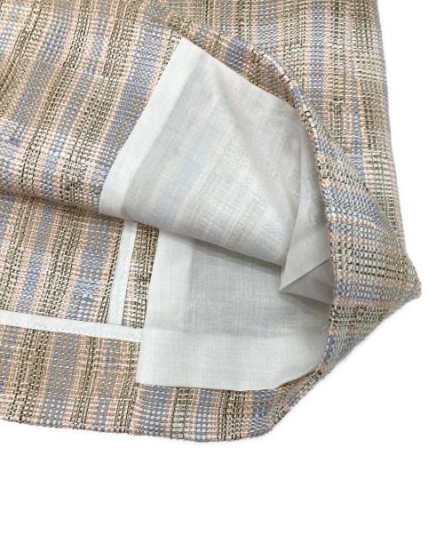 BALLSEY（ボールジィ）BALLSEY (ボールジィ) カラープラッドツイード ダブルブレストジャケット ブラウン サイズ:36の古着・服飾アイテム