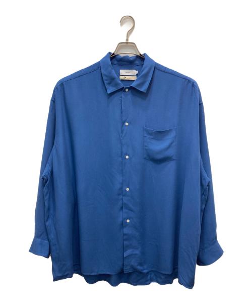 Graphpaper（グラフペーパー）Graphpaper (グラフペーパー) IDOGRAS Twill Viscose Oversized Sleeping Shirt ブルー サイズ:2の古着・服飾アイテム