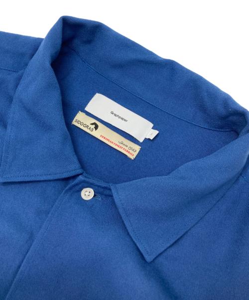 Graphpaper（グラフペーパー）Graphpaper (グラフペーパー) IDOGRAS Twill Viscose Oversized Sleeping Shirt ブルー サイズ:2の古着・服飾アイテム