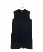 MADISON BLUEマディソンブルー）の古着「ウール リバー ロング ジレ」｜ブラック