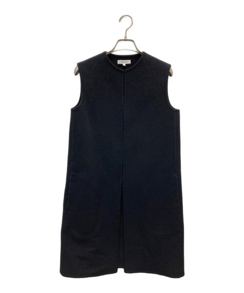 MADISON BLUE（マディソンブルー）MADISON BLUE (マディソンブルー) ウール リバー ロング ジレ ブラック サイズ:01（S）の古着・服飾アイテム