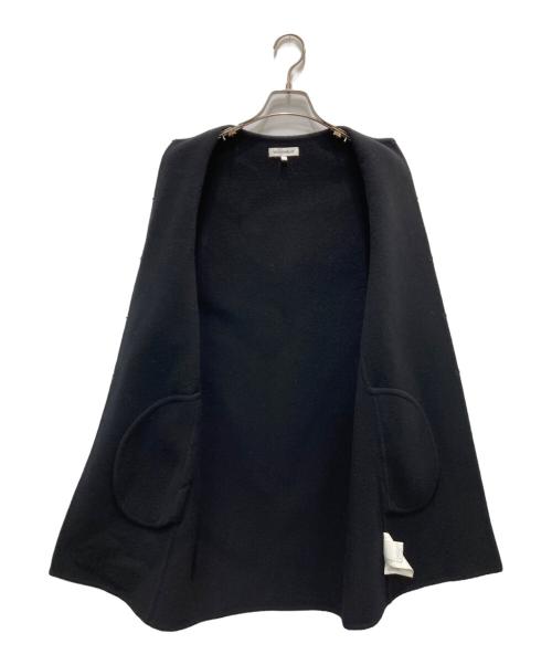 MADISON BLUE（マディソンブルー）MADISON BLUE (マディソンブルー) ウール リバー ロング ジレ ブラック サイズ:01（S）の古着・服飾アイテム