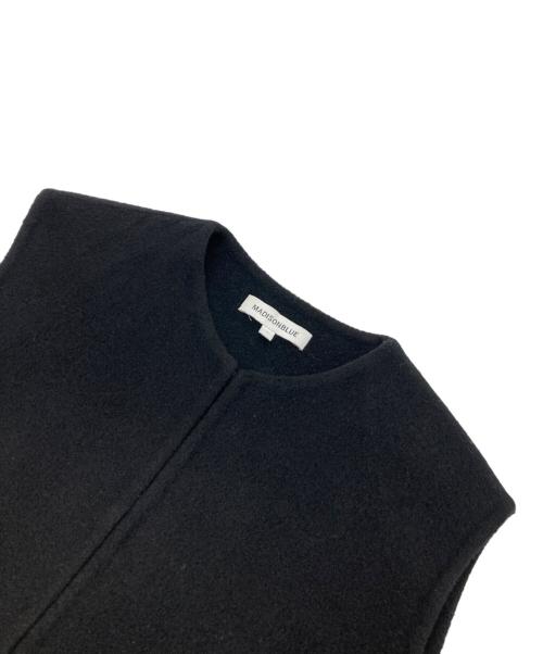 MADISON BLUE（マディソンブルー）MADISON BLUE (マディソンブルー) ウール リバー ロング ジレ ブラック サイズ:01（S）の古着・服飾アイテム
