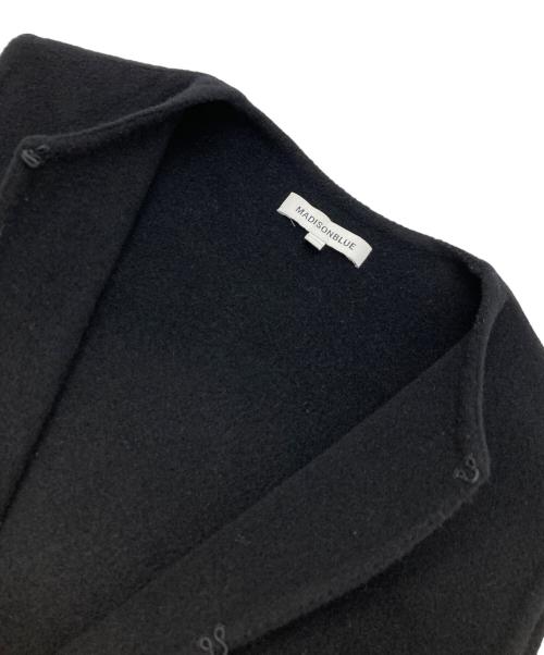MADISON BLUE（マディソンブルー）MADISON BLUE (マディソンブルー) ウール リバー ロング ジレ ブラック サイズ:01（S）の古着・服飾アイテム