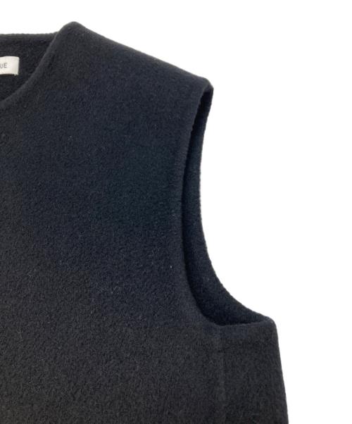 MADISON BLUE（マディソンブルー）MADISON BLUE (マディソンブルー) ウール リバー ロング ジレ ブラック サイズ:01（S）の古着・服飾アイテム